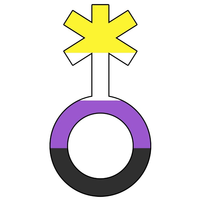 Non-binary symbol non-binary non-binary gender