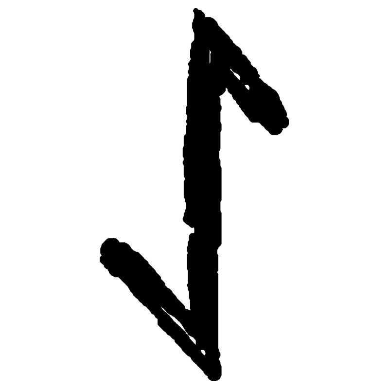 Elder Futhark Rune Eihwaz - Buchstaben AE - Y - EI