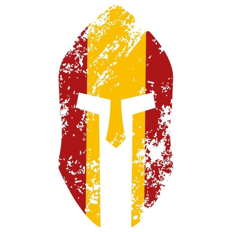 Casque spartiate avec le drapeau de l’Espagne
