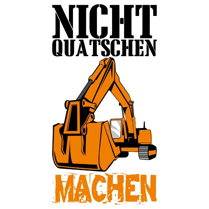Bagger Baustelle Garten Bau Nicht quatschen machen