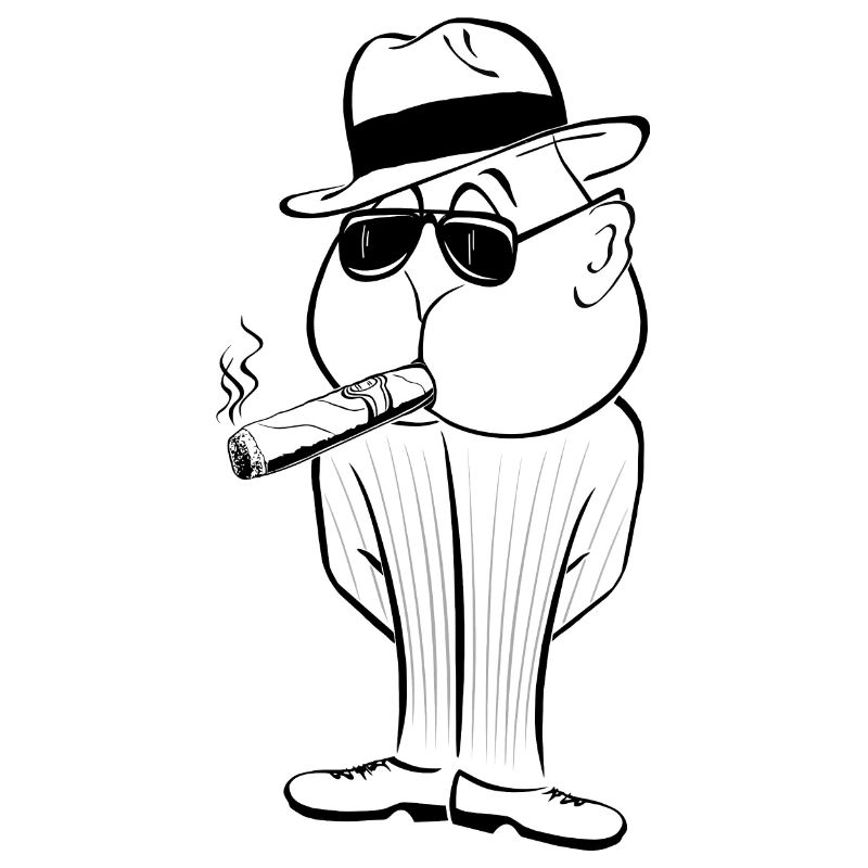 Mann mit Zigarre