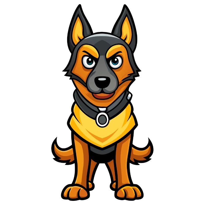 Regard Malinois Belge Intense - Art Graphique