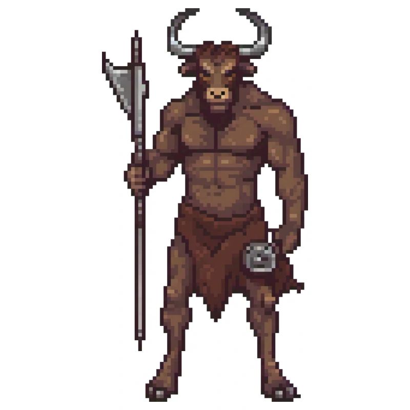 Puissant pixel de minotaure