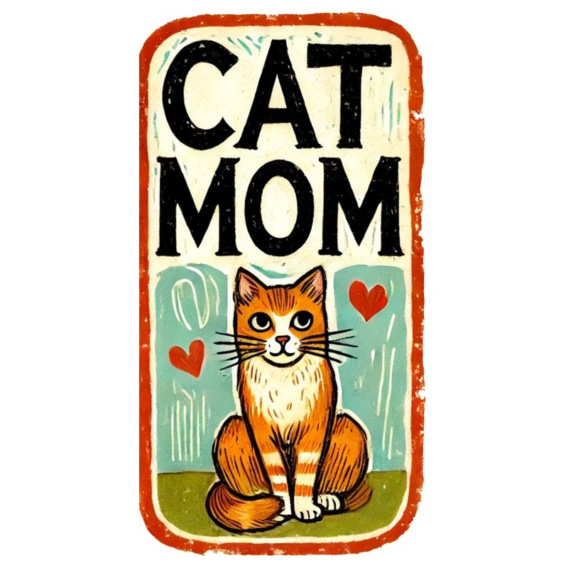 Maman chat roux