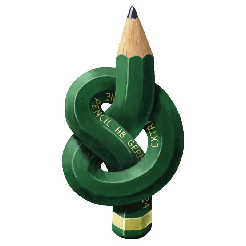 Bleistift mit Knoten