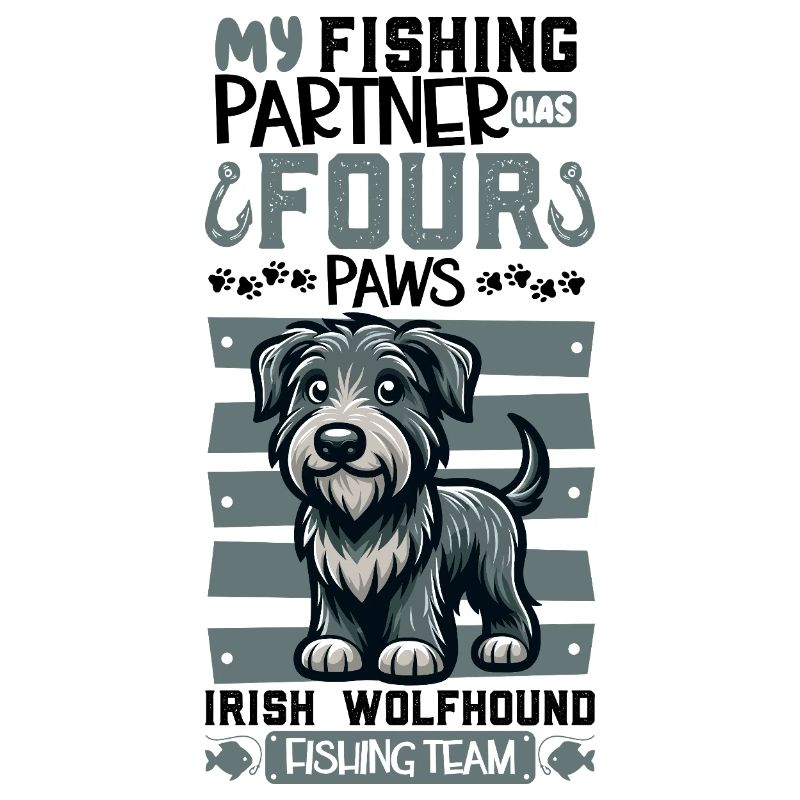 Pêche et Irish Wolfhound