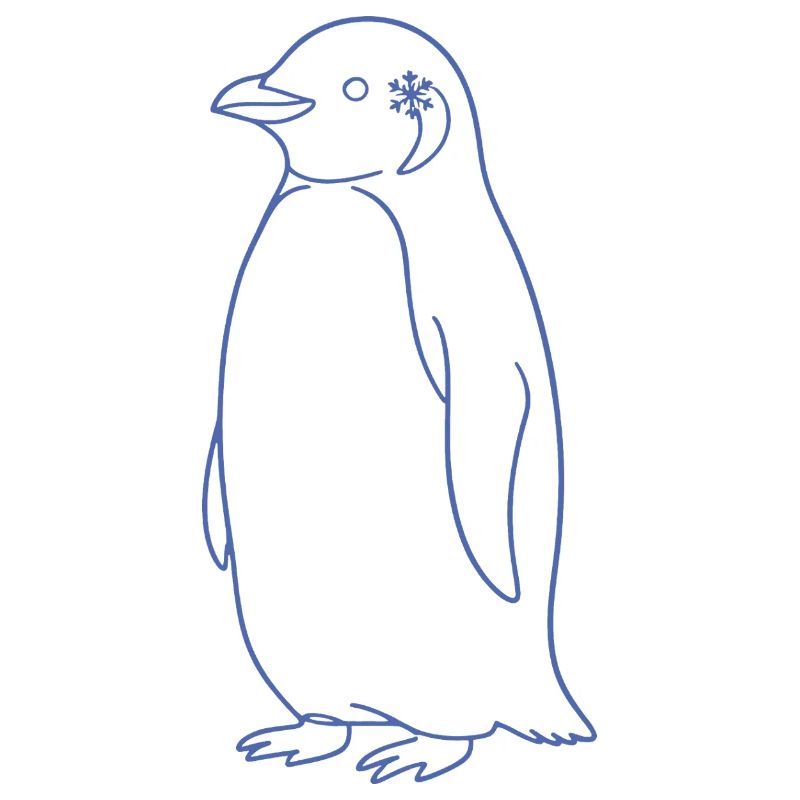 Dessin de lignes de silhouette minimaliste Penguin