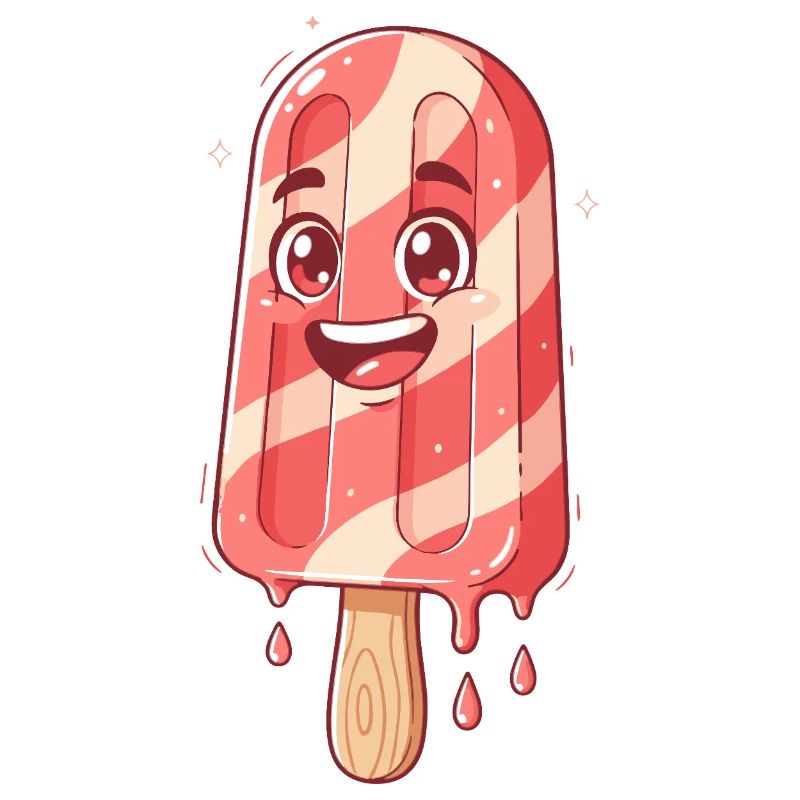 Süßer Streifen Eis Lächeln