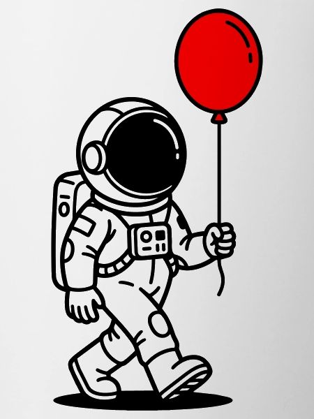 Astronaut with balloon