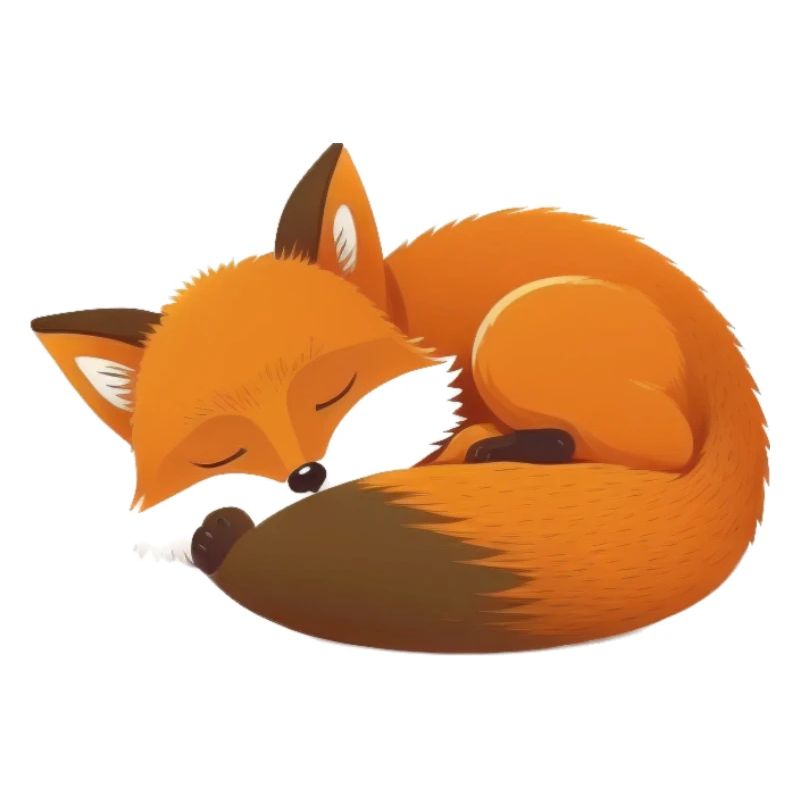 cute sleeping fox