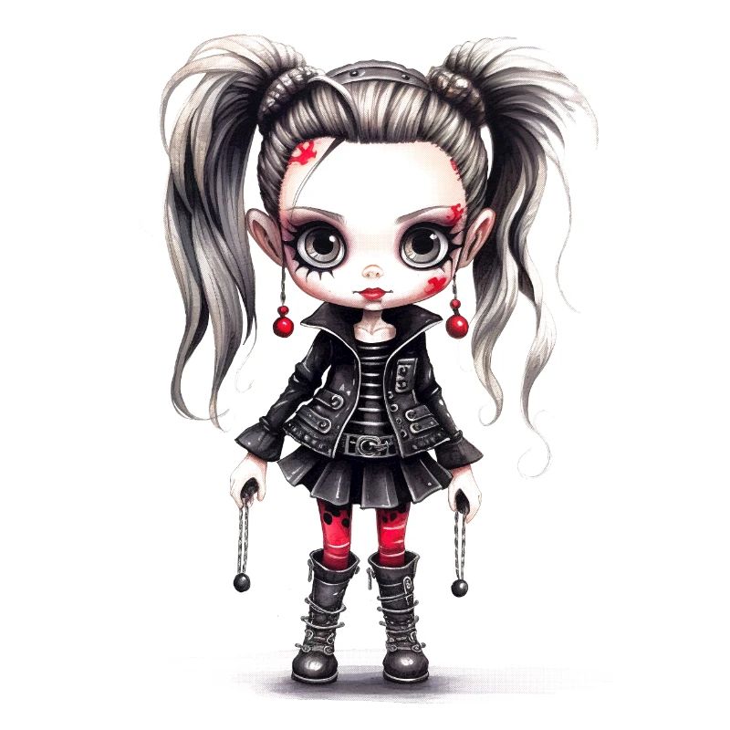 Fille punk gothique