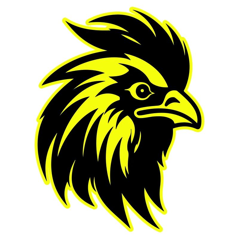 Rooster Head Portrait Icon