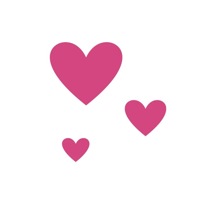 Three pink hearts