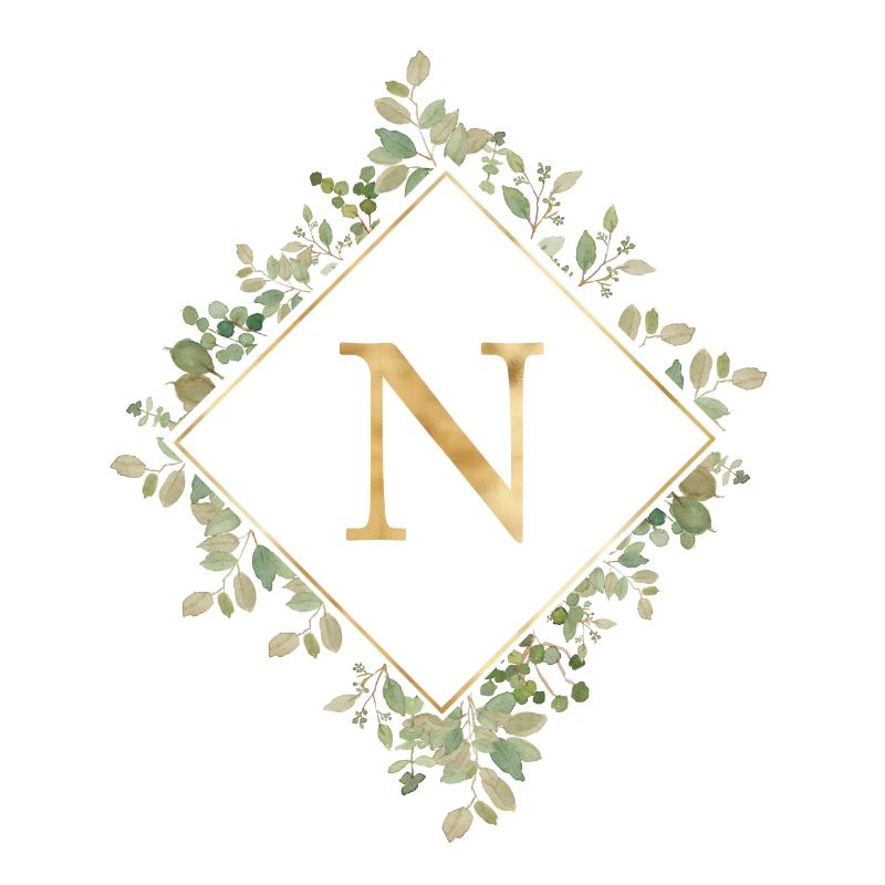 N Couronne d’Eucalyptus monogramme