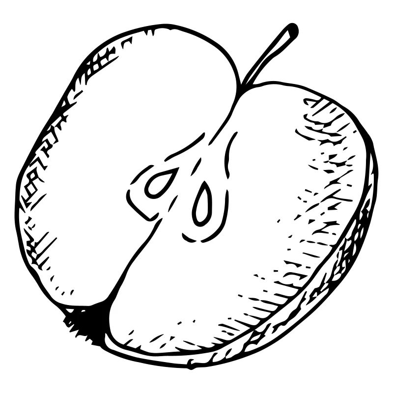Drawn apple