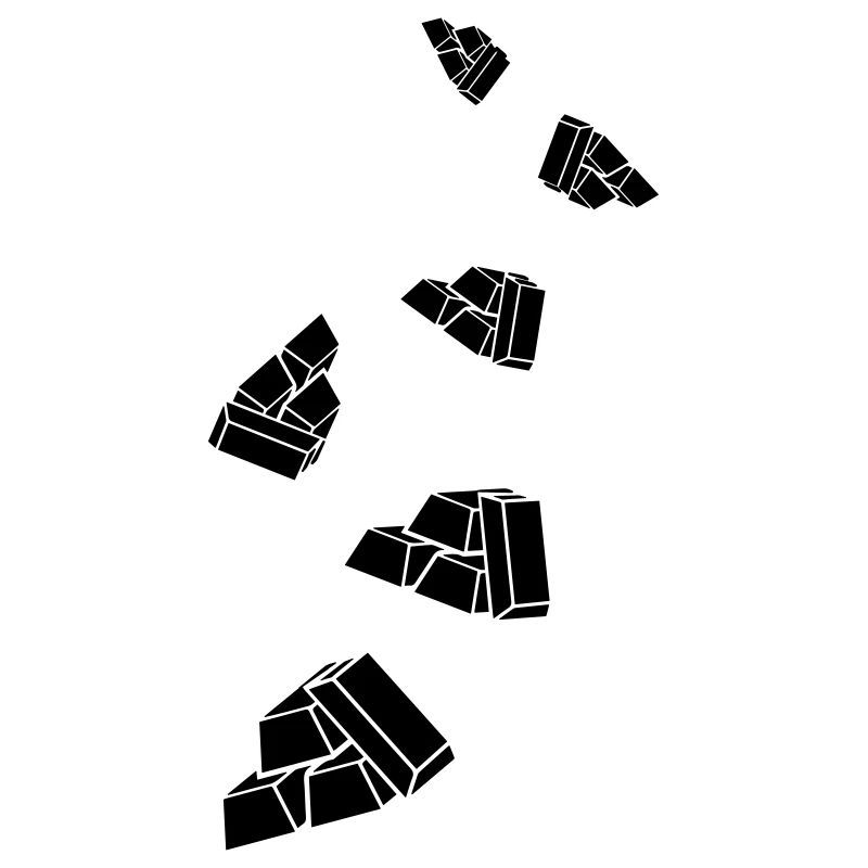 Icône Silhouette dorée