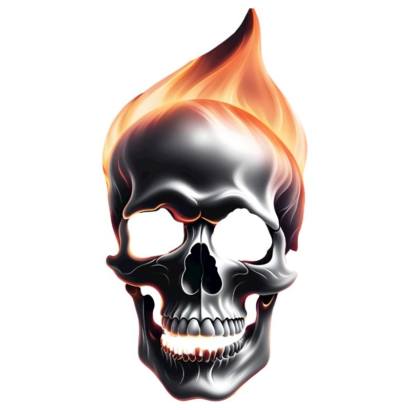 Crâne en feu
