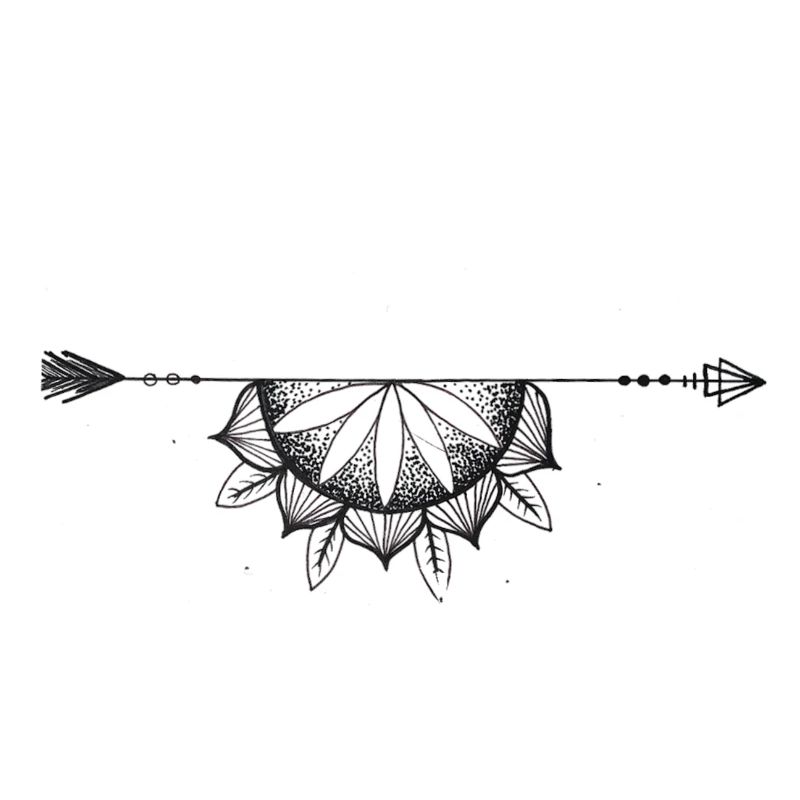 Pfeil mit Lotusmandala