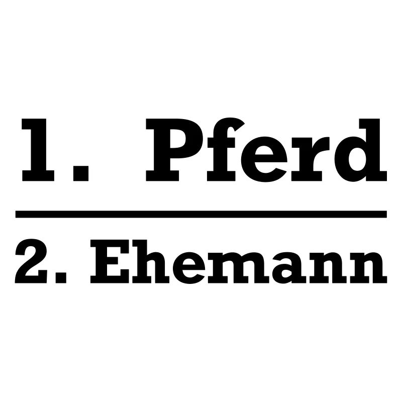 Pferd vor Ehemann