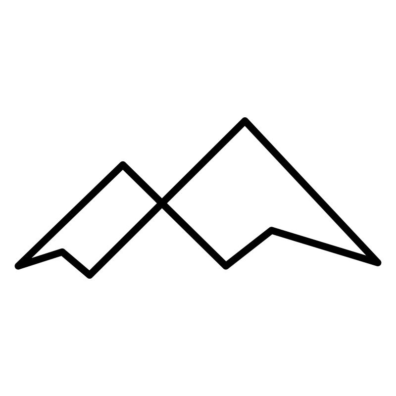 Minimalistic Mountain Black