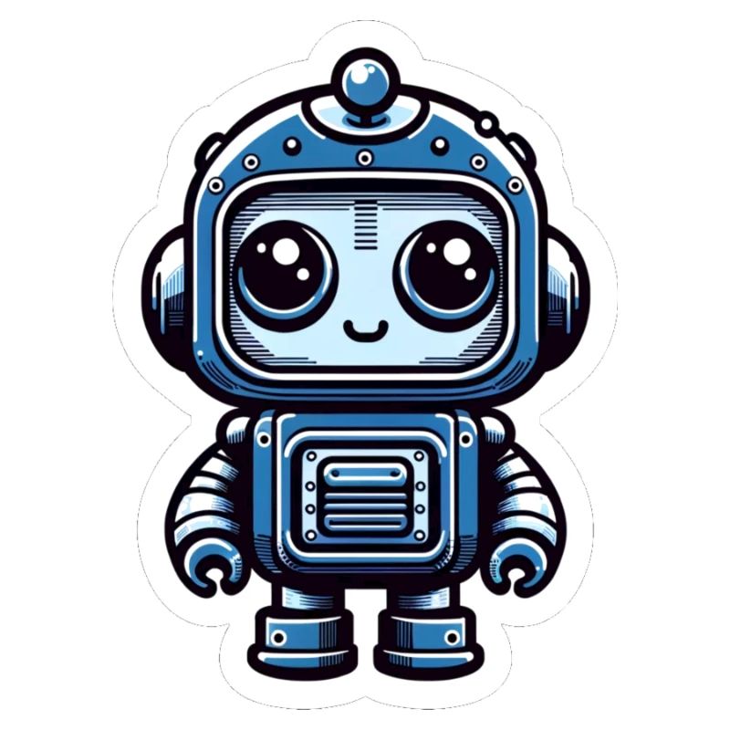 Blauer Roboter