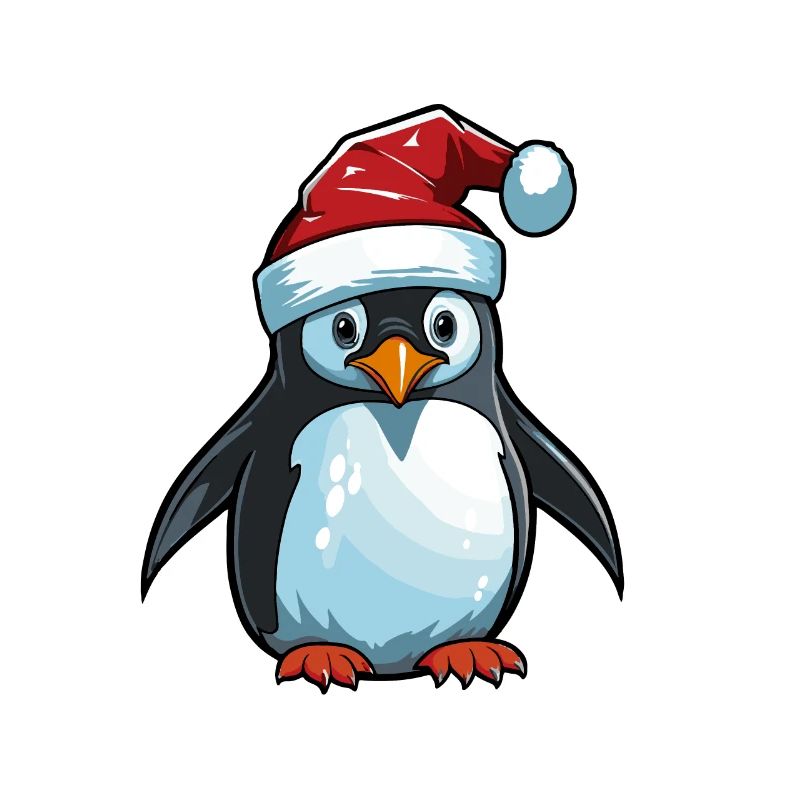 Tête d’animal de Noël pingouin