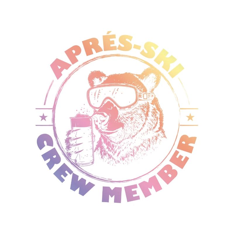 Équipe d’après-ski Bear disant coloré