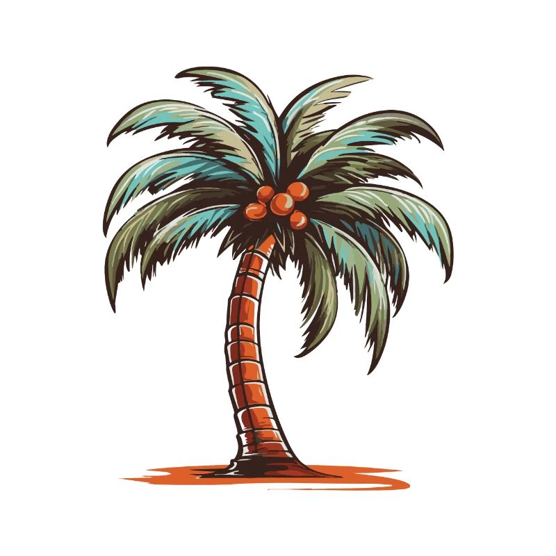 Icône de vacances de palmier