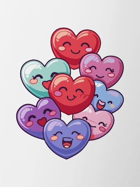 Bunte Herzen Love