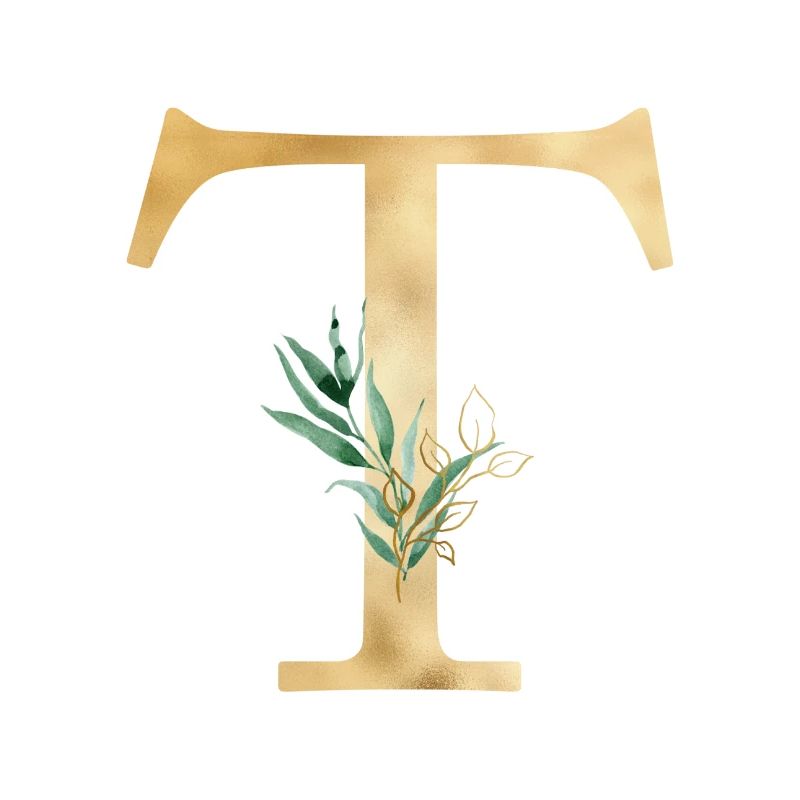 Monogramme personnalisable T Botanique