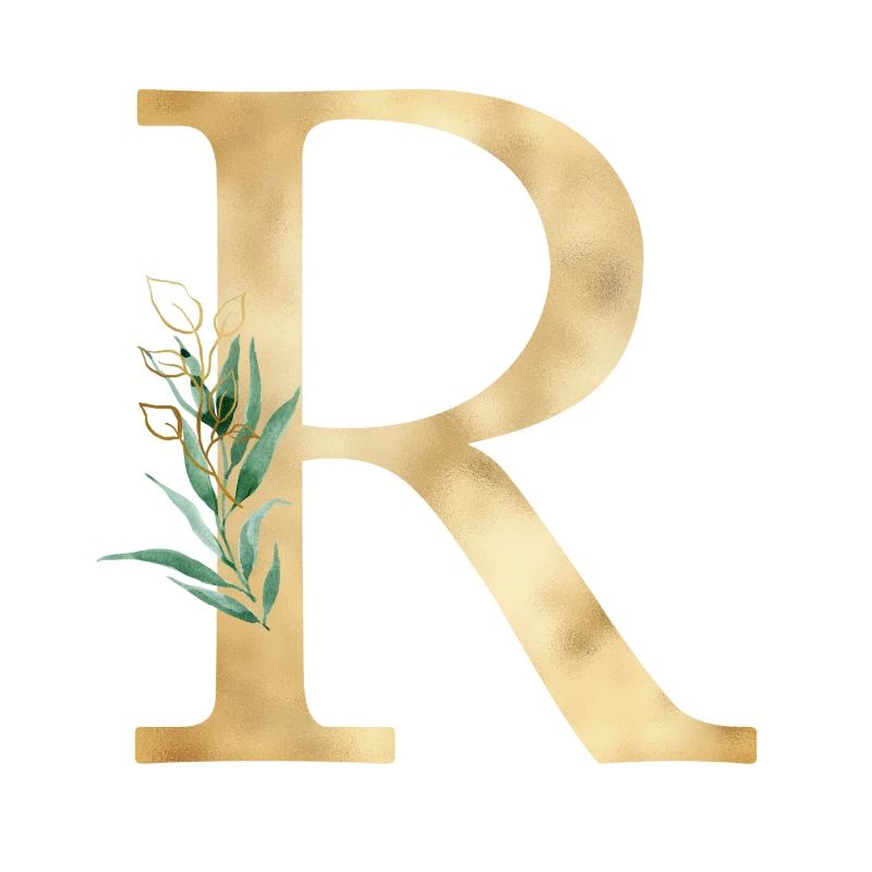 Monogramme R Botanique personnalisable