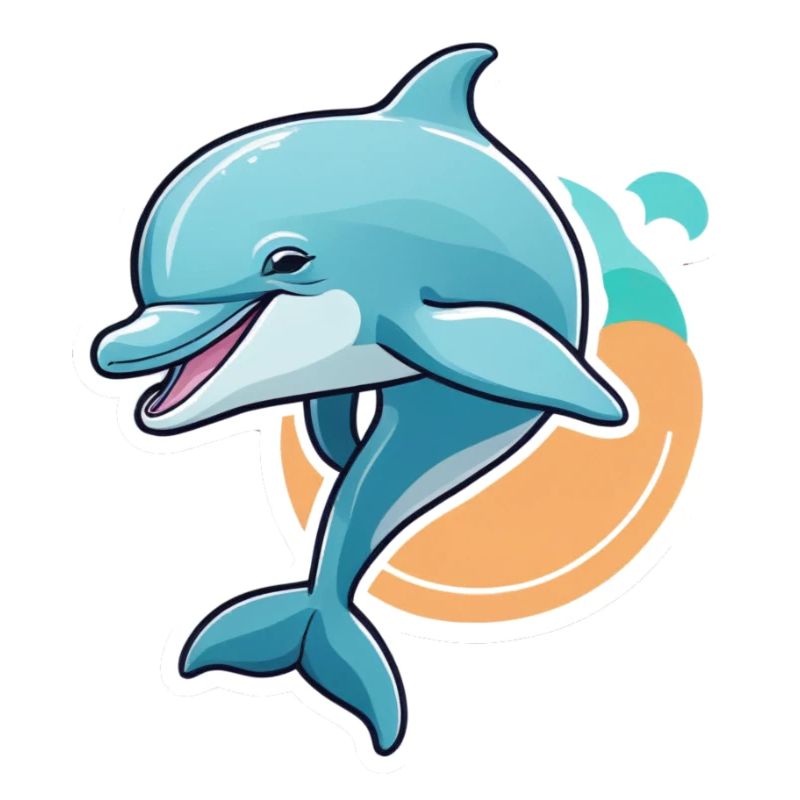 Delfin glücklich springen