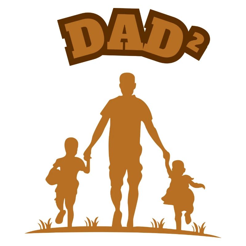 Dad² 2 Children Brown