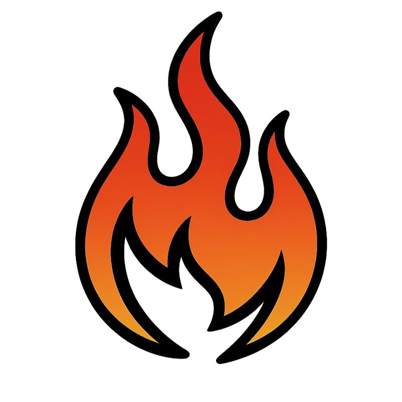 Flame Fiery Gradient Warm