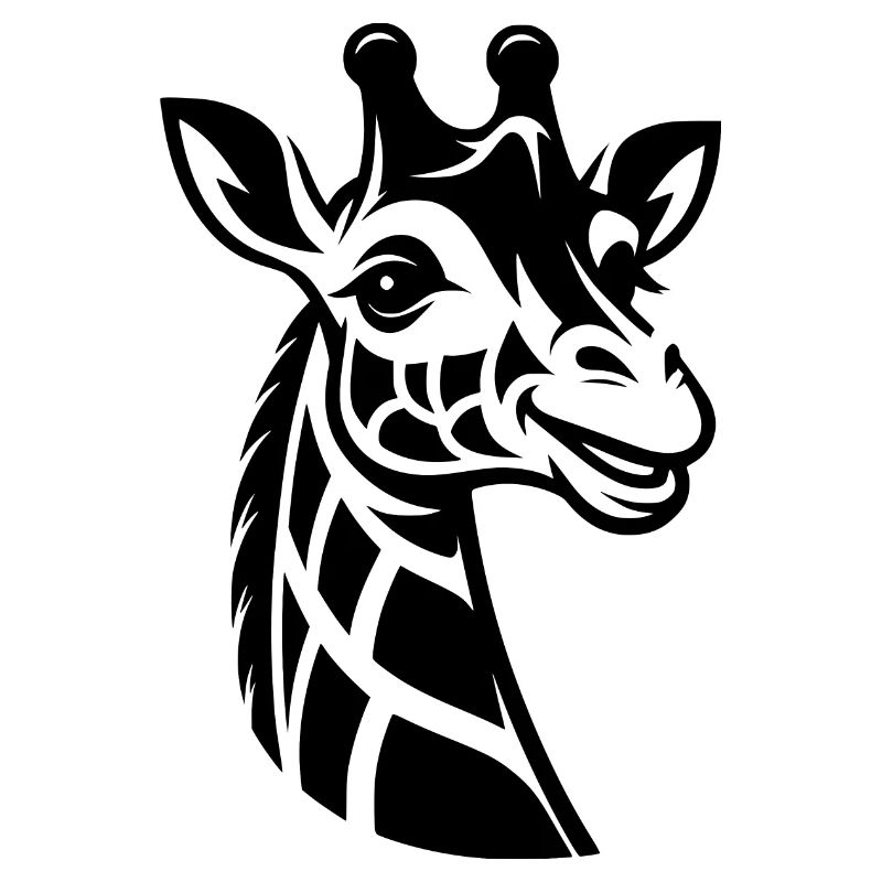 Porträt einer Giraffe mit lustigen Augen