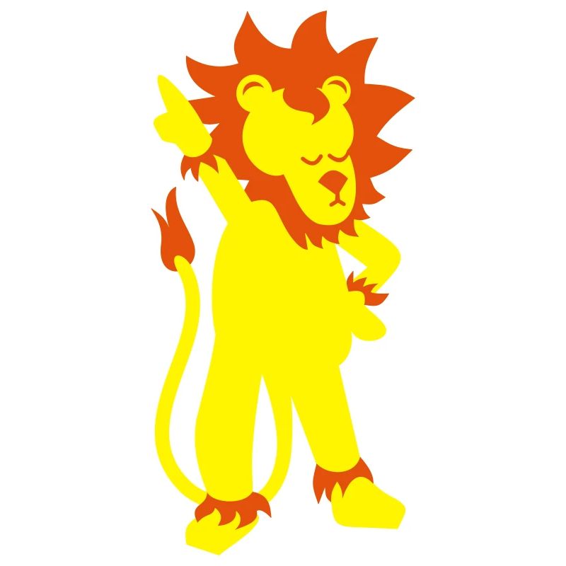 Lion dans la pose disco