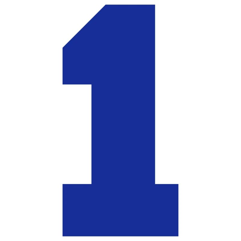 1, Zahlen, Nummer, Rückennummer
