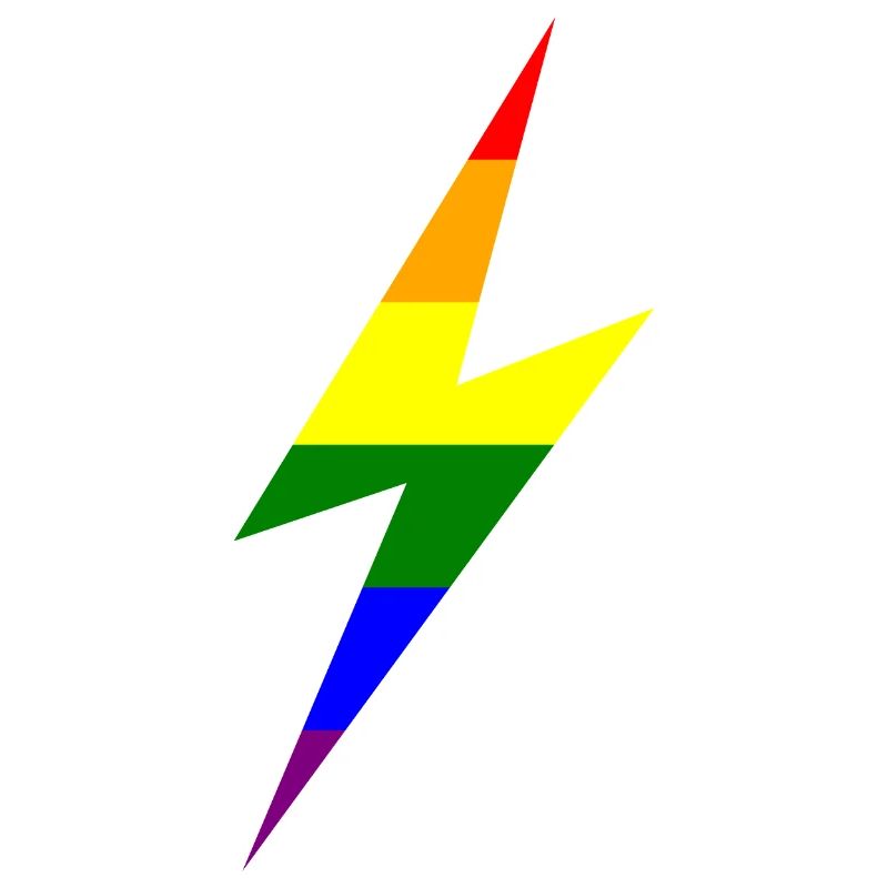 Rainbow Lightning Bolt