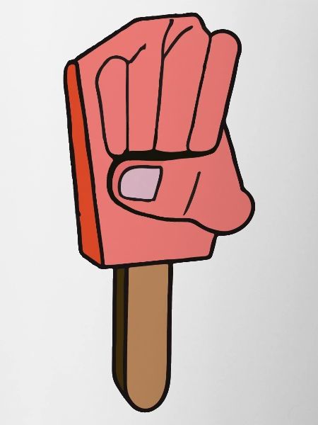 Fist symbol as popsicles