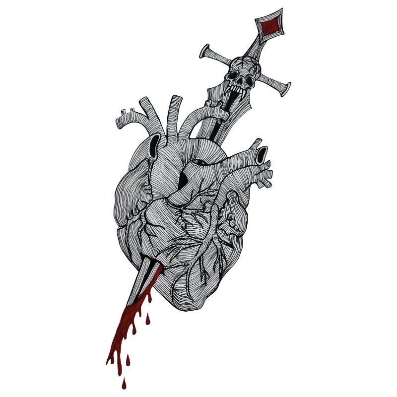 Broken Heart - Schwert durchbohrt Herz