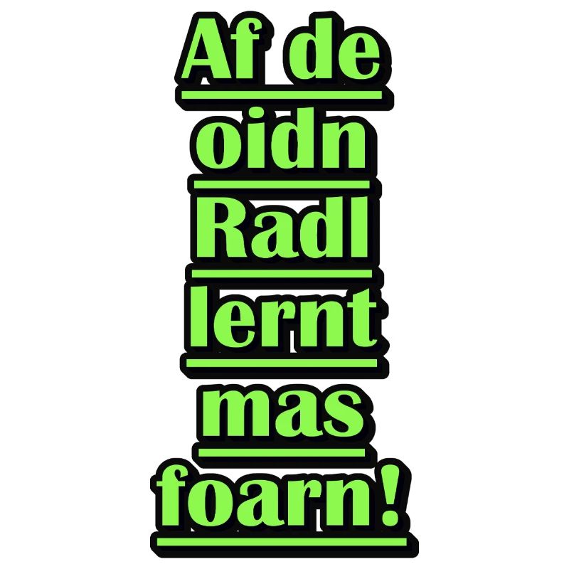 Neon Green Bicycle Learning Quote