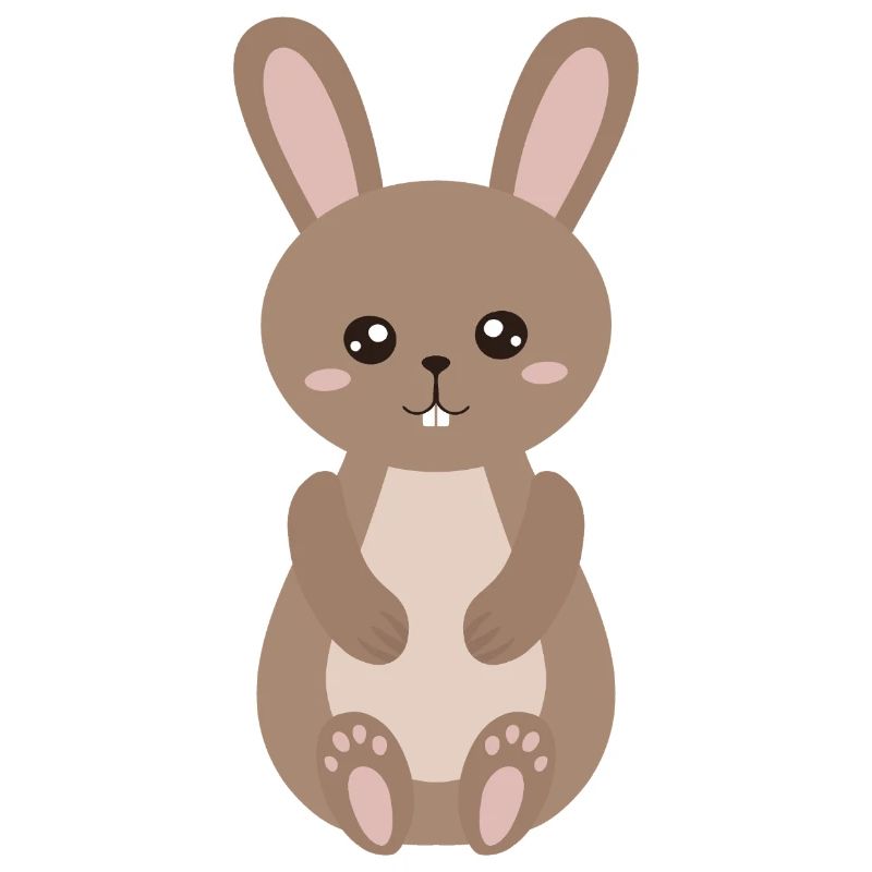 Charming Bunny Plush Illustration