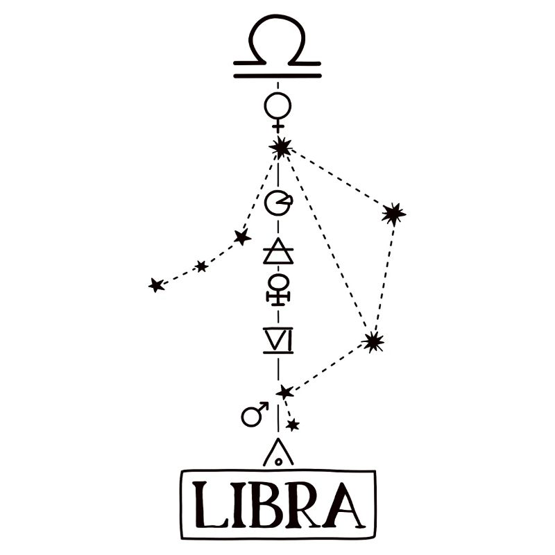 Libra - Libra Zodiac - black