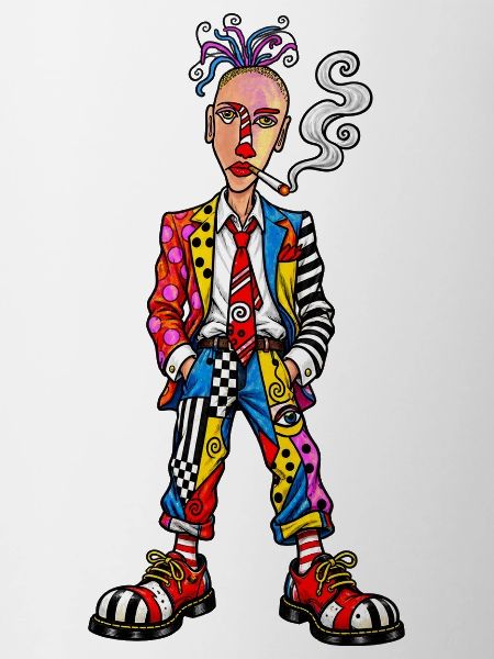 Patchwork Punk Clownportrait