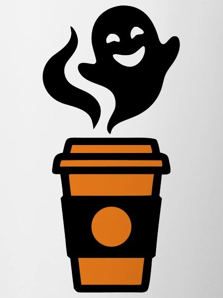 Kaffeebecher Geist Halloween Logo