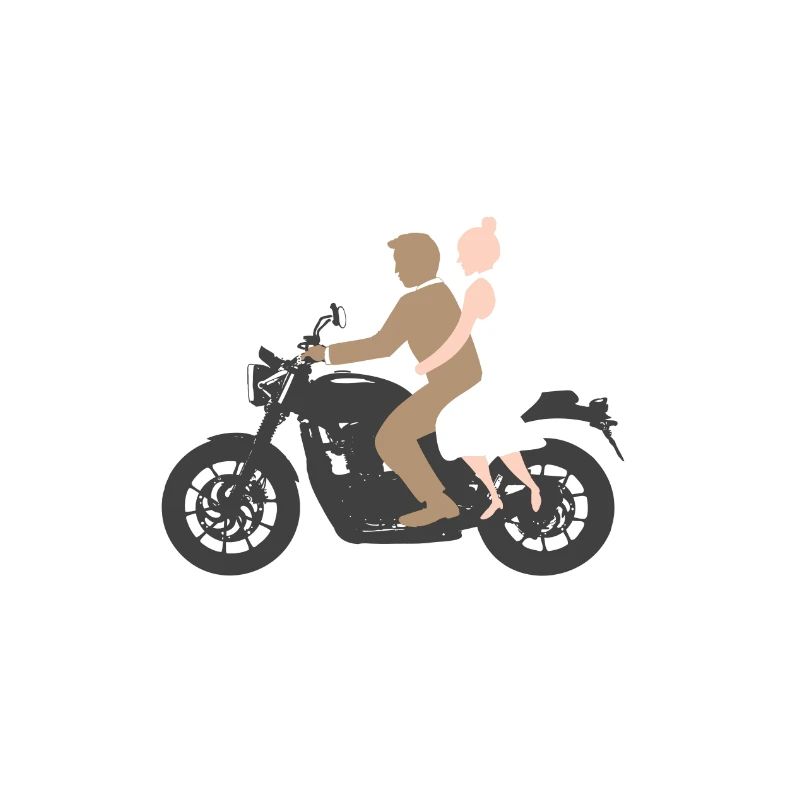 MOTORRAD MOTORRADFAHRER EHEPAAR BRAUT BRÄUTIGAM