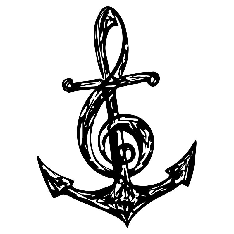 Anker, Musik Note, Musiknote, Notenschlüssel, Bass