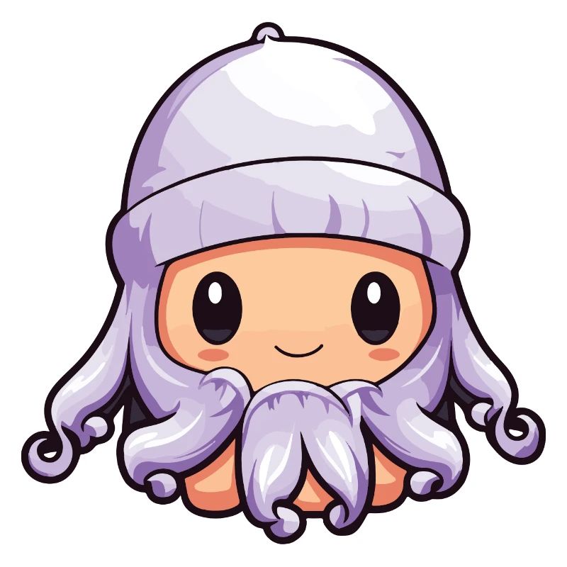 Oktopus Winter Krake Comic