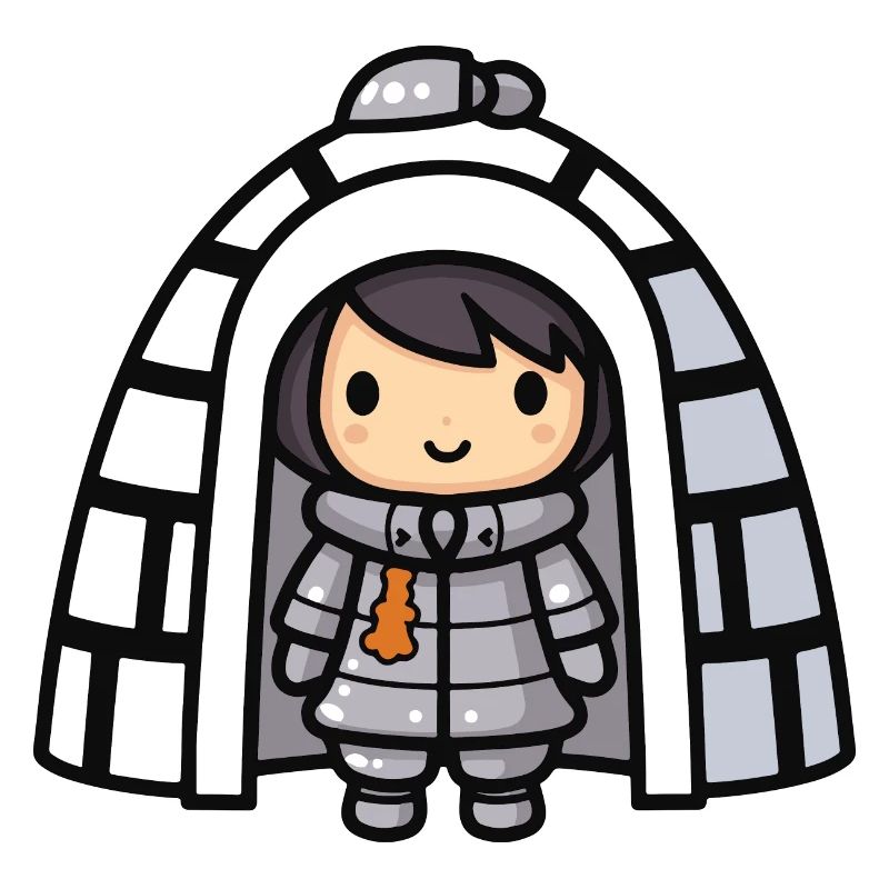 Bande dessinée d’hiver Eskimo Igloo