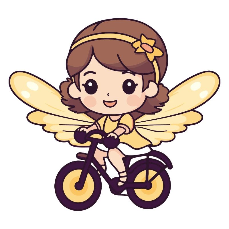 Fée Mignon Vélo Bande Dessinée